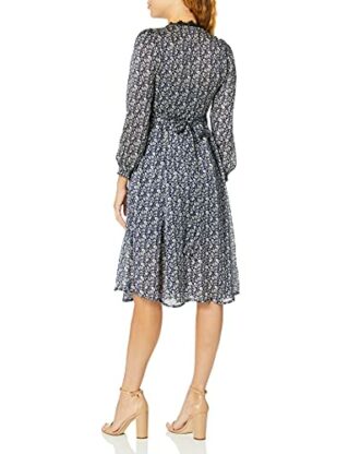 Lucky Brand Bedrucktes Wickelkleid, Blau