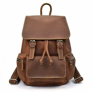 Luufan Leder Rucksack, Braun