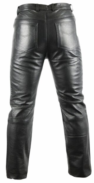 MDM Bikerjeans Lederhose, Schwarz