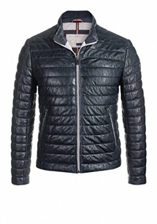 MILESTONE Tereno Lederjacke Steppjacke, Schwarz