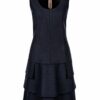 Marc Cain Additions HA 21.09 J30 Ausgestelltes Kleid, Blau