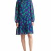 Marc Cain Additions MA 21.09 W04 Ausgestelltes Kleid, Blau