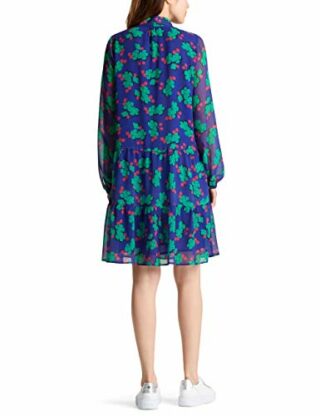 Marc Cain Additions MA 21.09 W04 Ausgestelltes Kleid, Blau