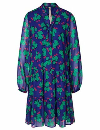 Marc Cain Additions MA 21.09 W04 Ausgestelltes Kleid, Blau
