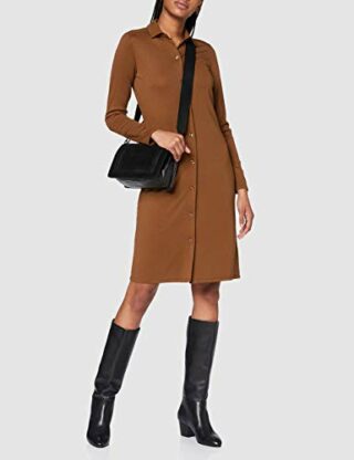 Marc O'Polo 008301359187 Sommerkleid, Hemdblusenkleid, Braun