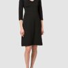 Marc O’Polo 102300259029 Ausgestelltes Kleid, Midi-Kleid, Schwarz