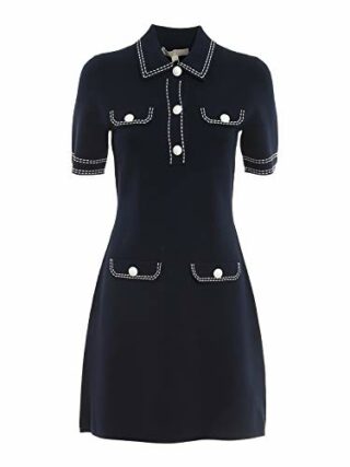 Michael Kors MS1802VBVC Strickkleid, Blau