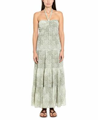 Michael Michael Kors Abgestuftes Maxikleid, Grün