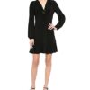 Michael Michael Kors Langärmliges Schnürkleid, Schwarz