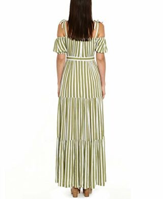Michael Michael Kors Maxikleid mit Bindeärmeln, Grün