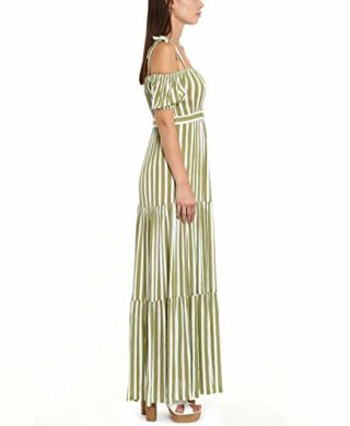 Michael Michael Kors Maxikleid mit Bindeärmeln, Grün