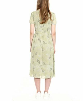 Michael Michael Kors Midikleid mit Biesenmuster, Grün