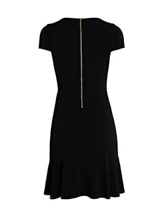 Michael Michael Kors Minikleid mit Volant-Nähten, Schwarz