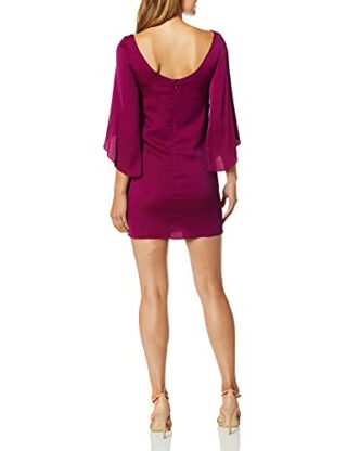 Milly Schmetterlings-Minikleid aus Stretch-Seide, Lila