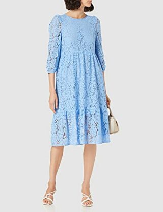Noa Noa Spitzenkleid in A-Linie, Blau