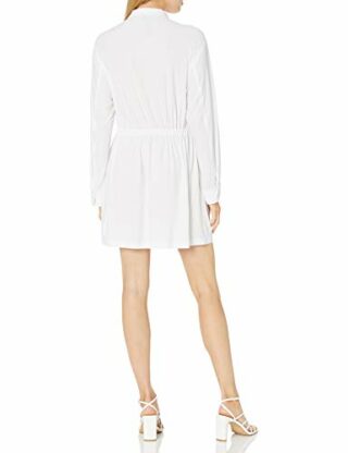 Norma Kamali NK Cargo-Minikleid, Hemdblusenkleid, Weiß