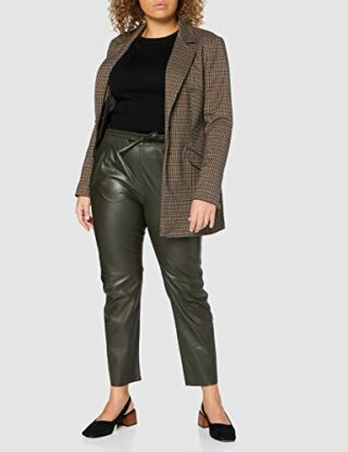 Oakwood Damen Gift Lederhose, Dunkelkhaki