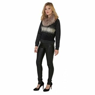 Oakwood Pandora Damen Lederhose, Schwarz