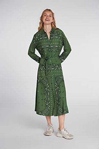 Oui Hemdblusenkleid, Grün