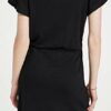 Paige Brielle T-Shirt Mini-Kleid mit Kordelzug, Schwarz
