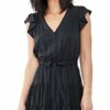 Paige Rosalee Minikleid mit Flügelärmeln, Schwarz