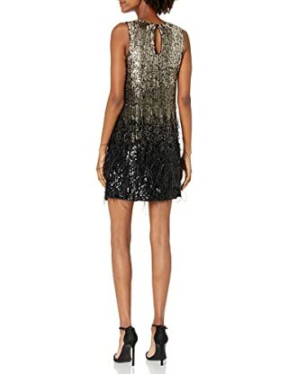 Parker Allegra Ärmelloses Minikleid mit Perlen, Schwarz