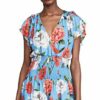 Parker Bondi Minikleid mit Blumenmuster, Blau