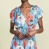 Parker Bondi Minikleid mit Blumenmuster, Blau
