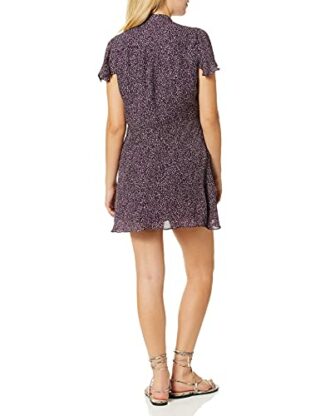 Parker Indie Minikleid mit Wickelfront, Braun