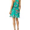 Parker Kesha Ärmelloses Minikleid mit Wickelfront, Blau