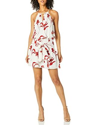 Parker Larissa Ärmelloses Minikleid, Weiß