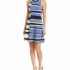 Parker Shea Ärmelloses Strick-Minikleid gestreift, Bunt