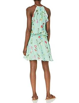 Parker Williame Ärmelloses Minikleid aus Seide, Grün