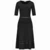 Patrizia Pepe Ausgestelltes Kleid aus Viskose, Schwarz