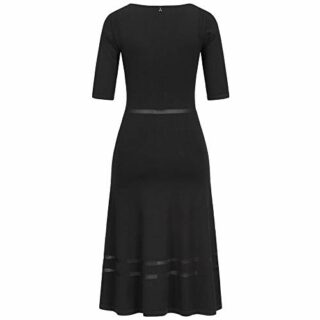 Patrizia Pepe Ausgestelltes Kleid aus Viskose, Schwarz