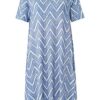 Peter Hahn Abendkleid Jersey-Kleid Damen, Blau