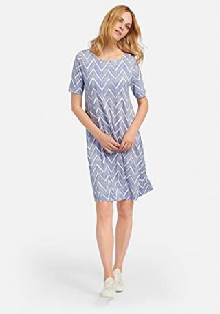 Peter Hahn Abendkleid Jersey-Kleid Damen, Blau