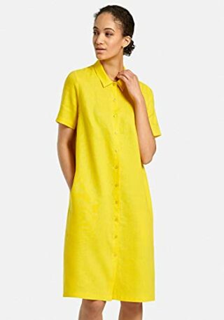 Peter Hahn Leinenkleid, Gelb