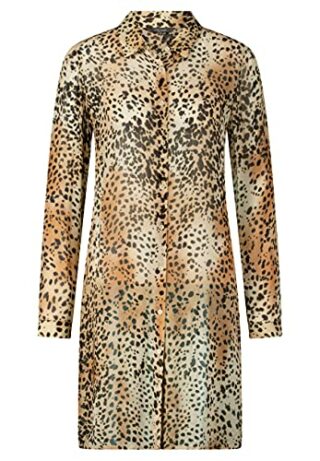 Princess goes Hollywood Leo Collar Ausgestelltes Kleid, Braun