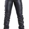 RICANO Bucket Lederhose mit Schnallen, Schwarz