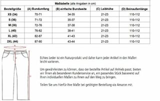RICANO Donna Damen Lederhose, Rot