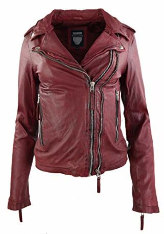 RICANO Foxy Lederjacke Damen, Rot