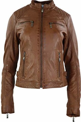 RICANO Hannah Lederjacke Damen, Braun