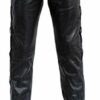 RICANO S/L Cow Waxy, Herren Lederhose mit Schnürung, Schwarz