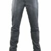 RICANO Slim Fit, Lederhose 5-Pocket Leder-Jeans, Grau