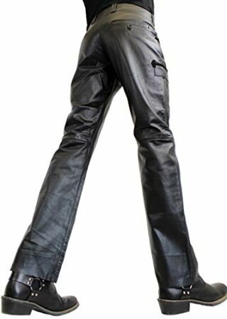 RICANO Zimmermanshose, Herren Lederhose, Schwarz