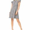 Rachel Zoe Minikleid Hahnentrittmuster, Schwarz