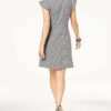 Rachel Zoe Minikleid Hahnentrittmuster, Schwarz