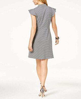 Rachel Zoe Minikleid Hahnentrittmuster, Schwarz