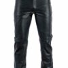 Radmasters Herren Lederhose, Schwarz